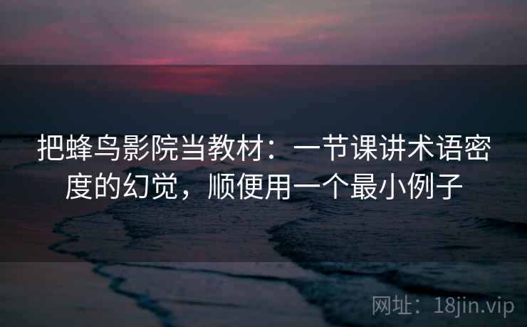 把蜂鸟影院当教材：一节课讲术语密度的幻觉，顺便用一个最小例子